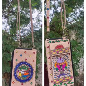 Fabric Clutch with Mobile Holder