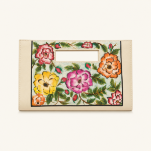 Flower Contemporary Silk Clutch