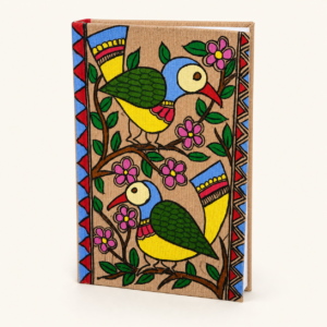 Madhubani 2 Maina on Jute Notepad