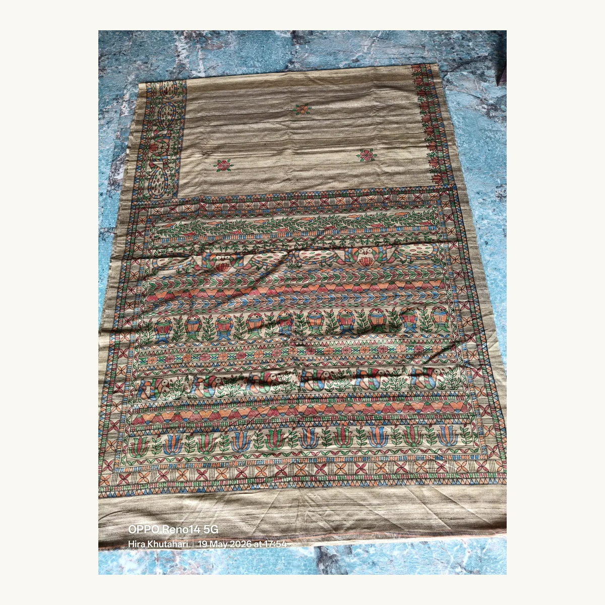 Madhubani Bagiya Tussar Saree