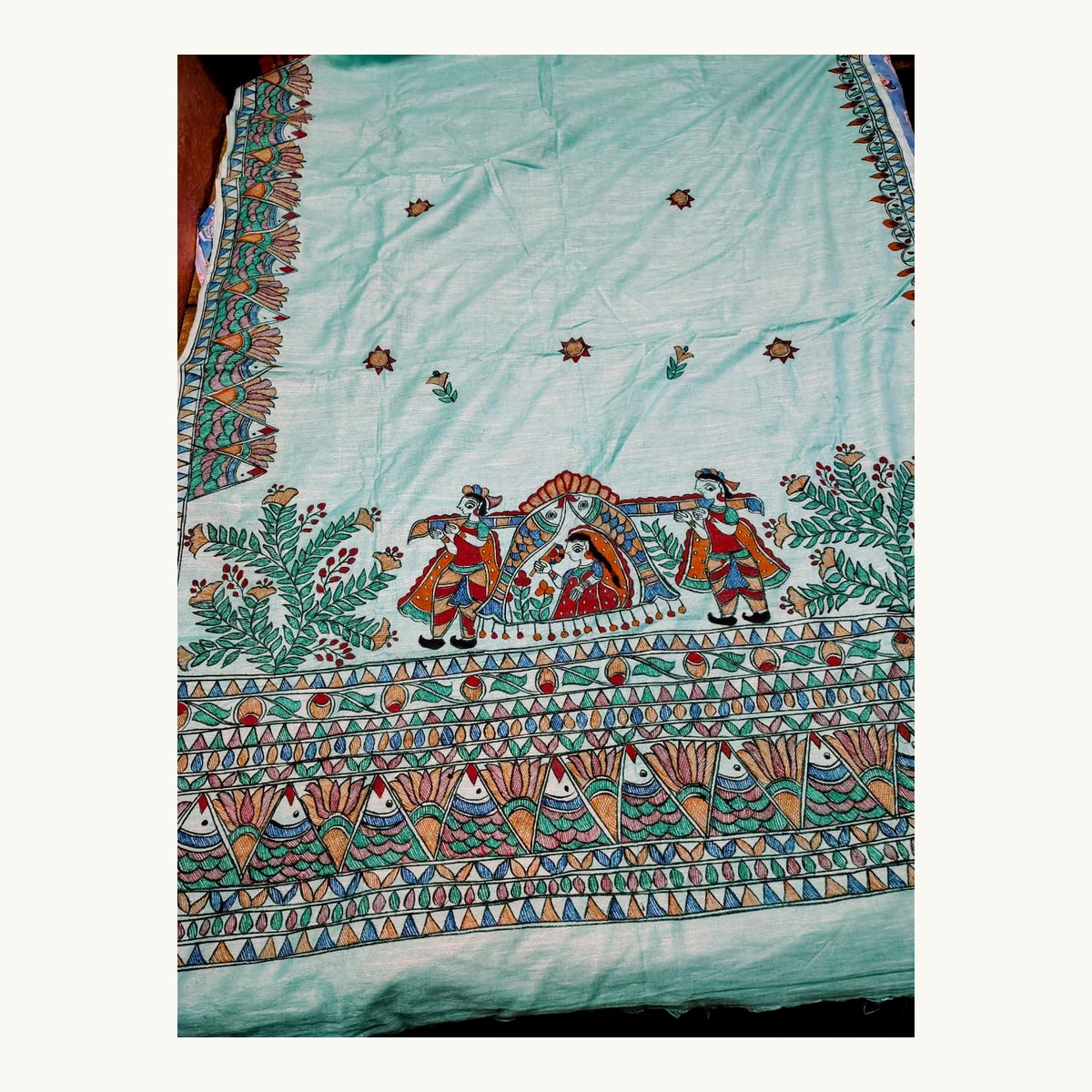 Madhubani Doli Ka Haar Linen Saree