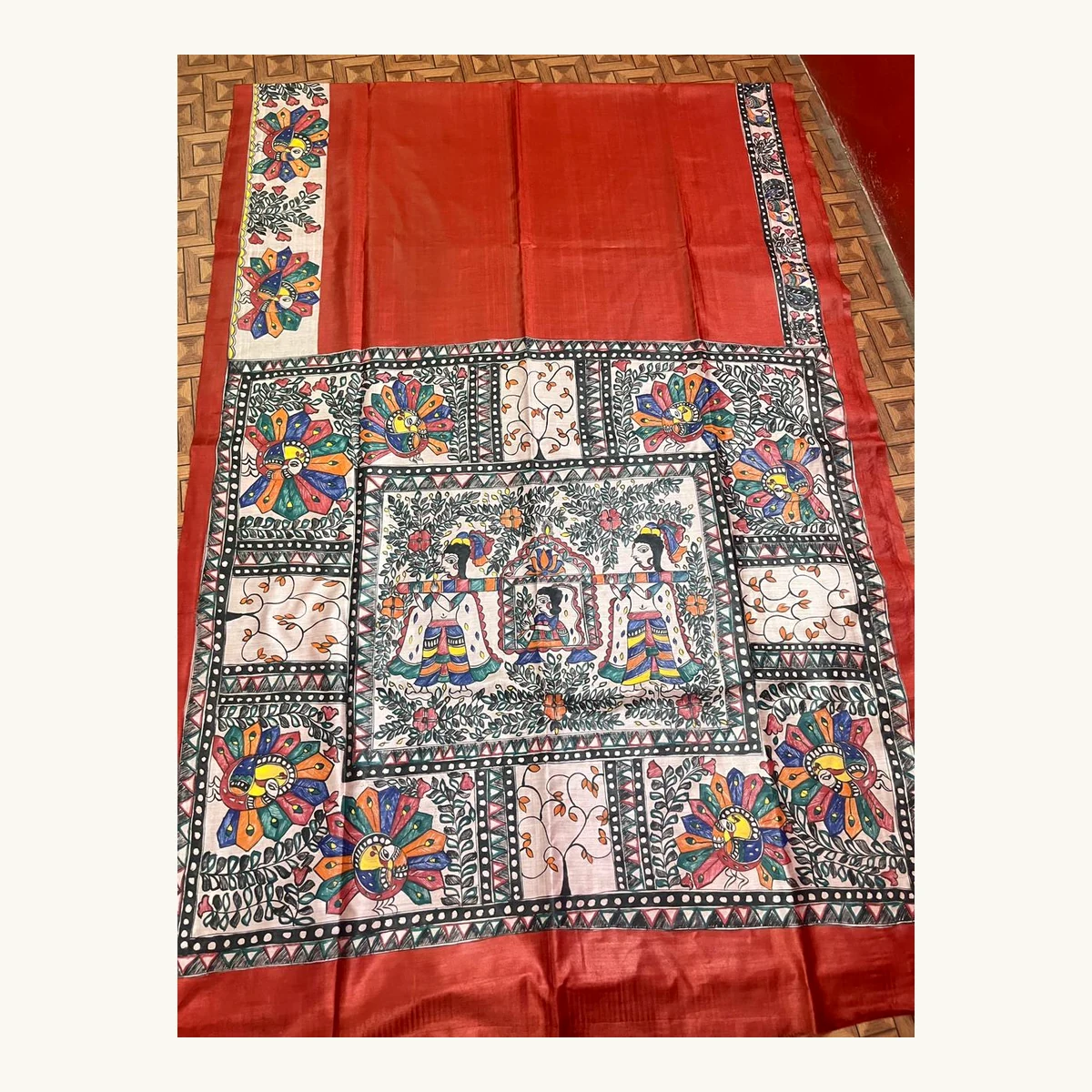 Madhubani Doli Kahaar Tussar Saree