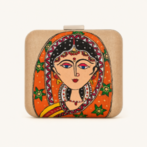Madhubani Dulhan Metal Clutch