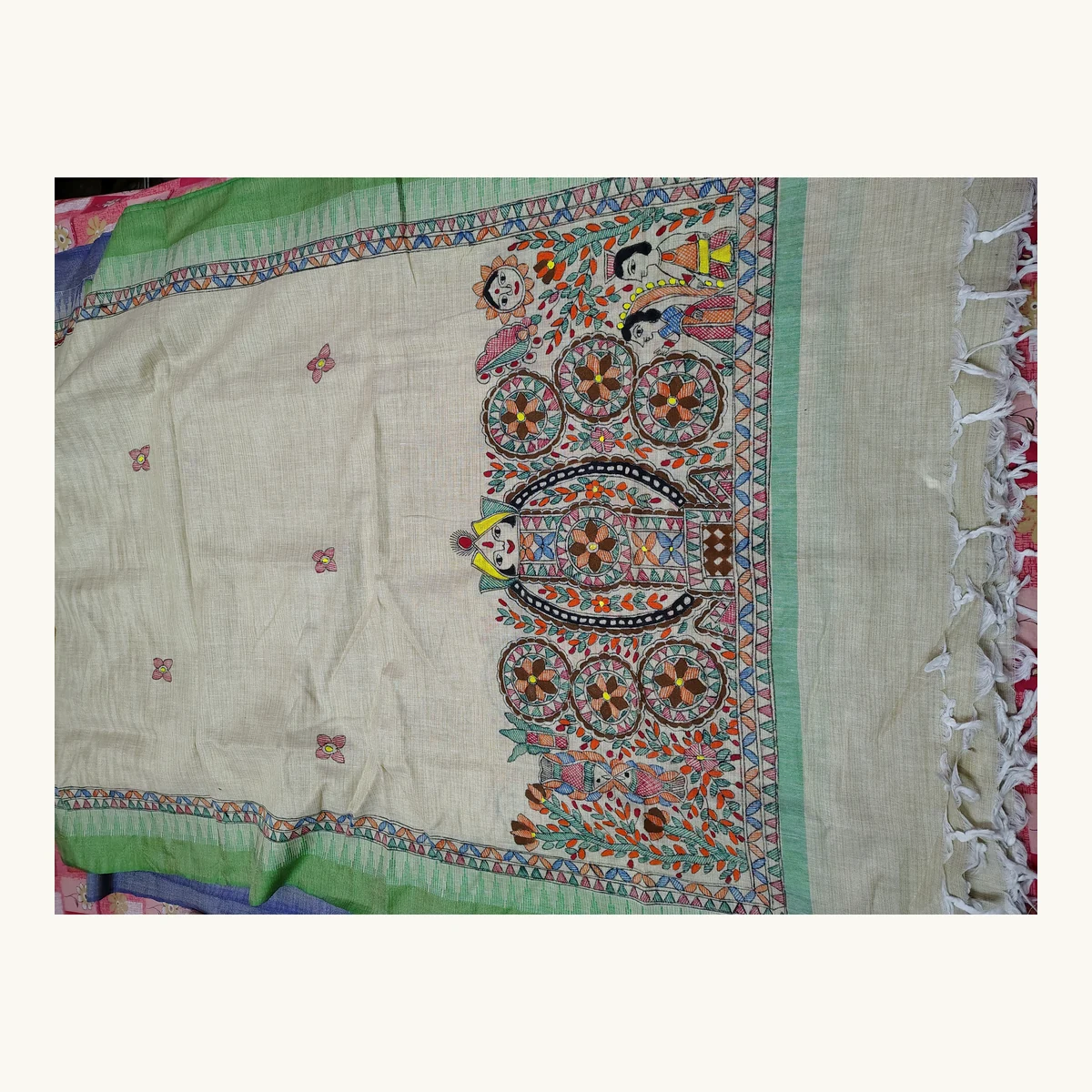 Madhubani Kohber Cotton Dupatta
