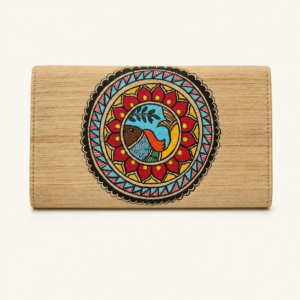 Madhubani Lotus Threefold Clutch