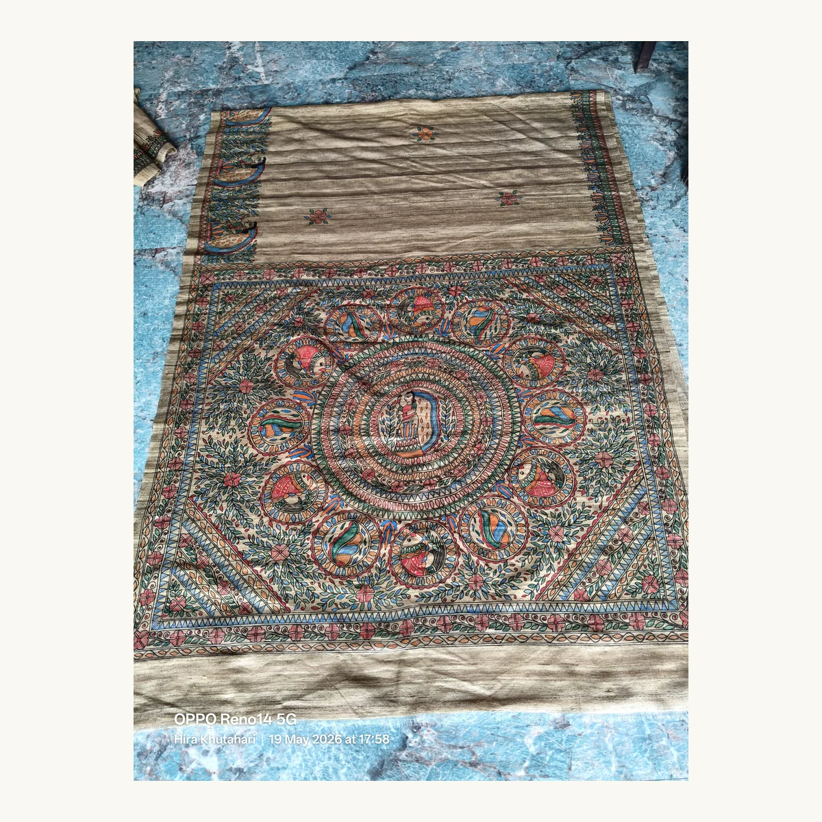 Madhubani Madhuban Tussar Saree