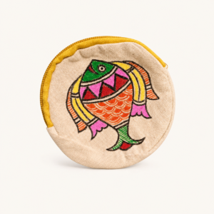 Madhubani Matsya Coin Pouch