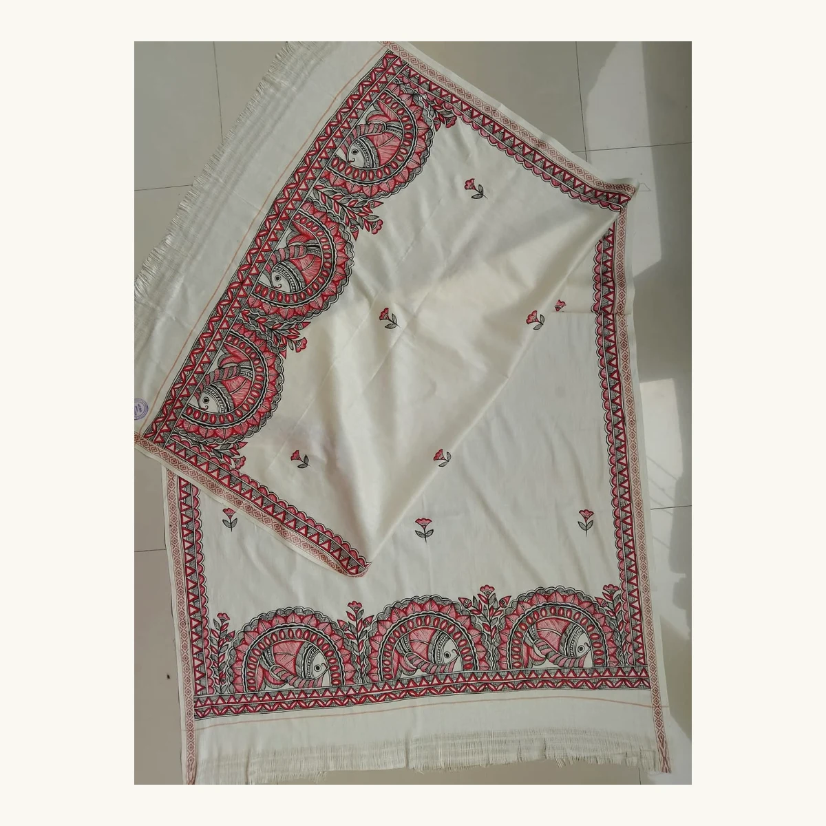 Madhubani Matsya Woollen Shawl