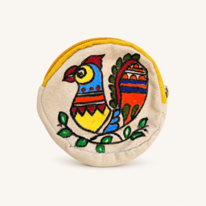 Madhubani Peacock Coin Pouch