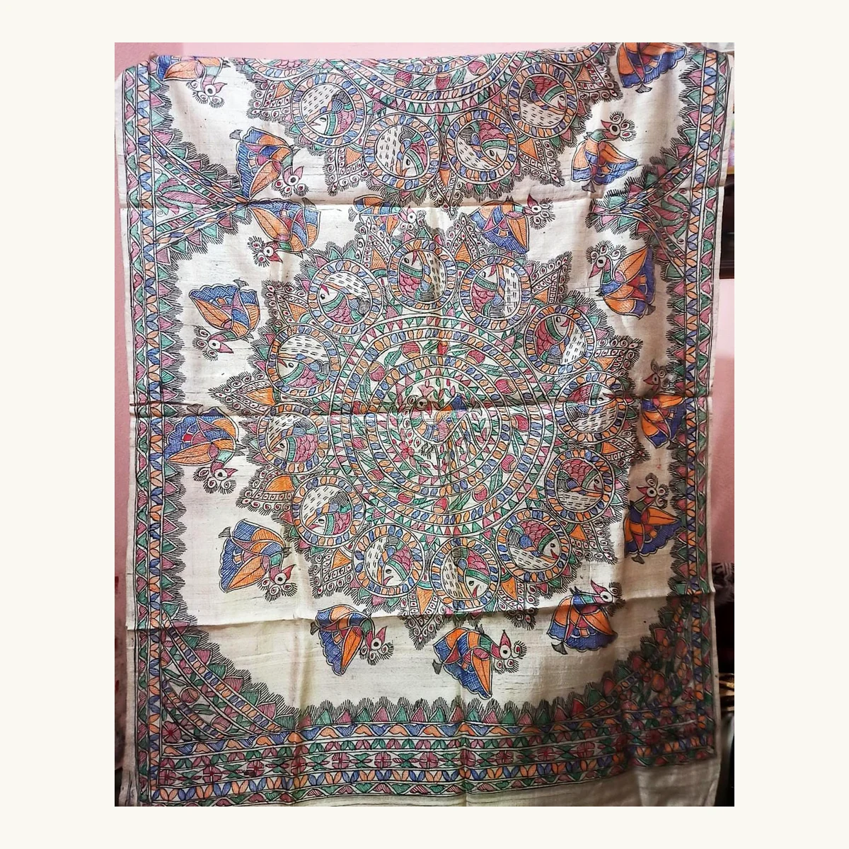 Madhubani Prakriti Silk Dupatta