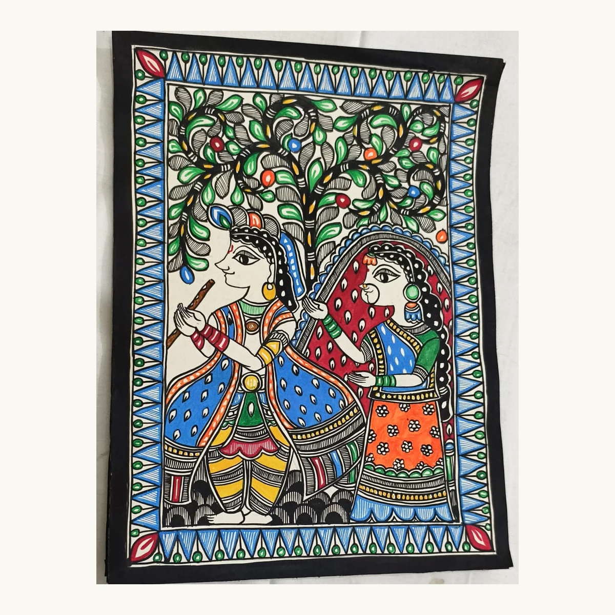 Madhubani Radha Krishna Mithila Painting