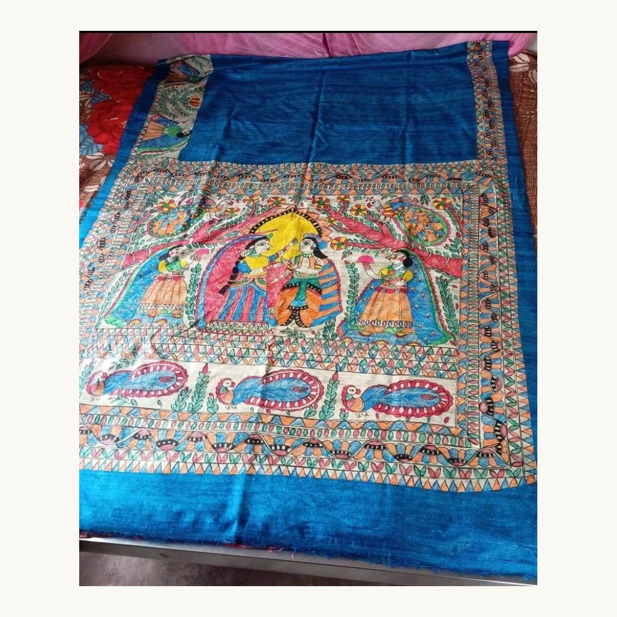 Madhubani Radha Krishna Saree