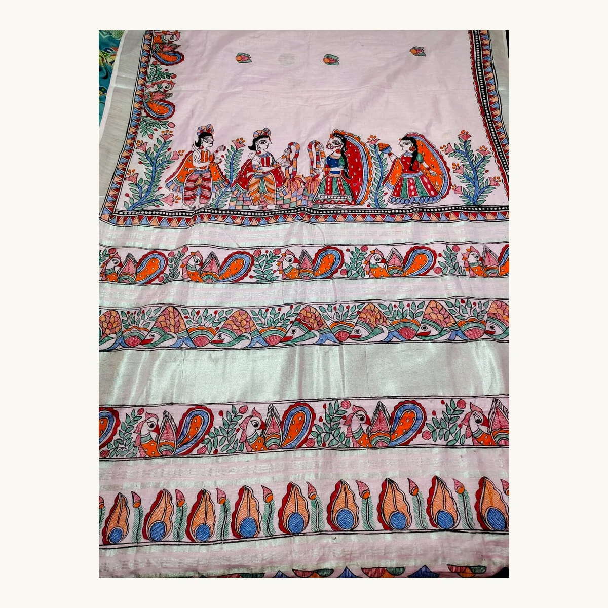 Madhubani Sita Swayambar Cotton Saree