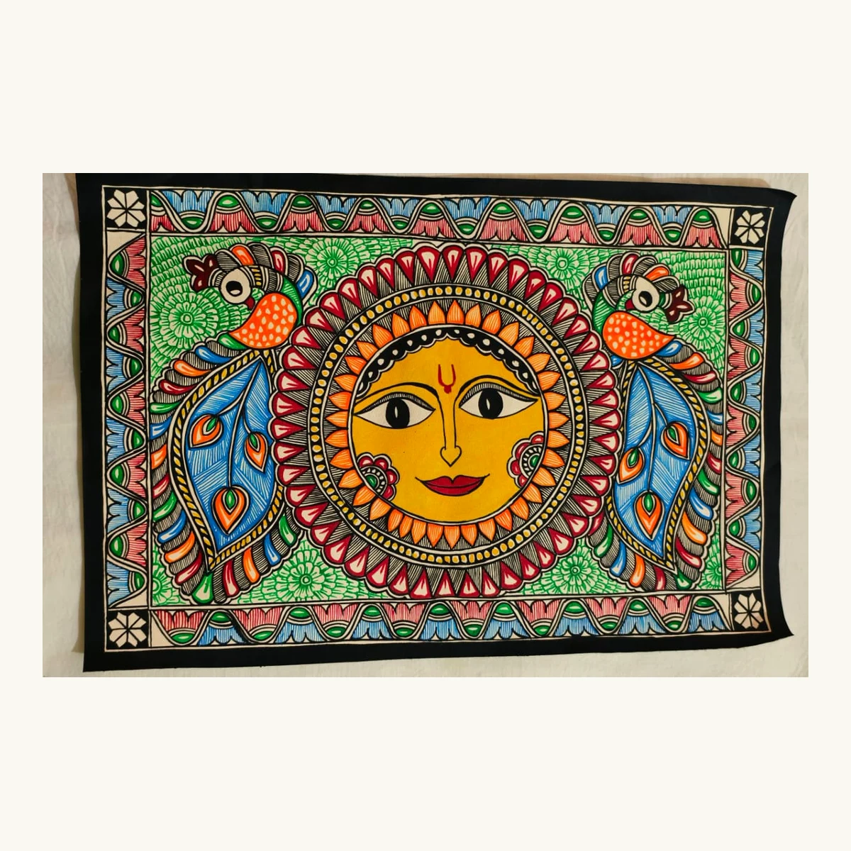 Madhubani Surya Narayan Mithila Painting