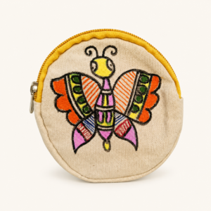 Madhubani Titli Coin Pouch