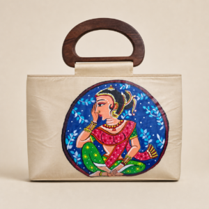 Pattachitra Silk Wooden Handle Purse