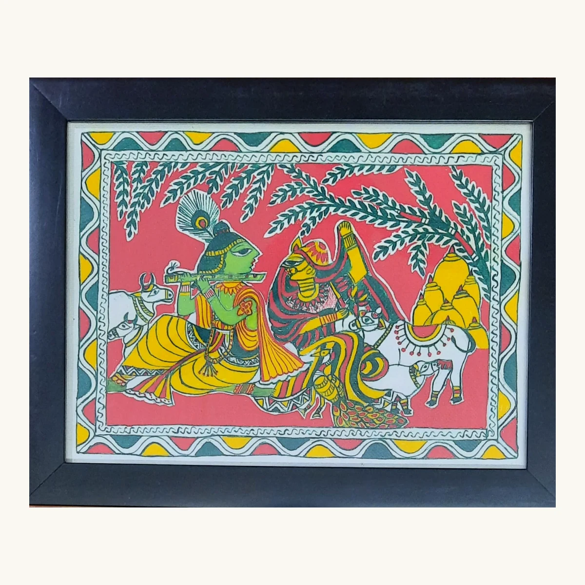 Radha Krishna Manjusha Painting